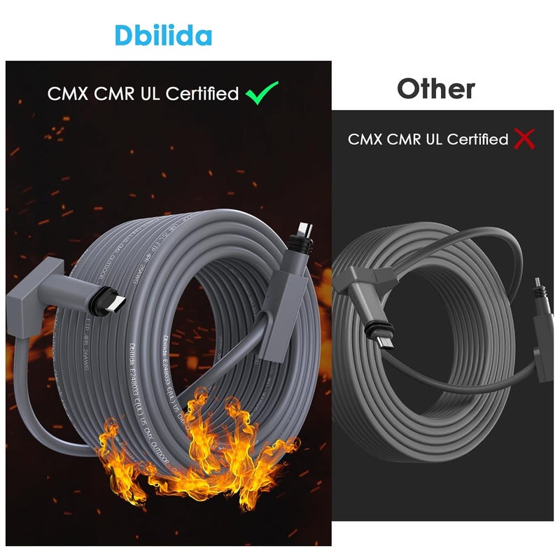 Dbilida Starlink Cable Gen 2 50FT 33FT 75FT 100FT 150FT, CMX CMR Rated 26AWG Starlink Replacement Cable 1200Mbps, Starlink Extension Ethernet Cable - Image 3